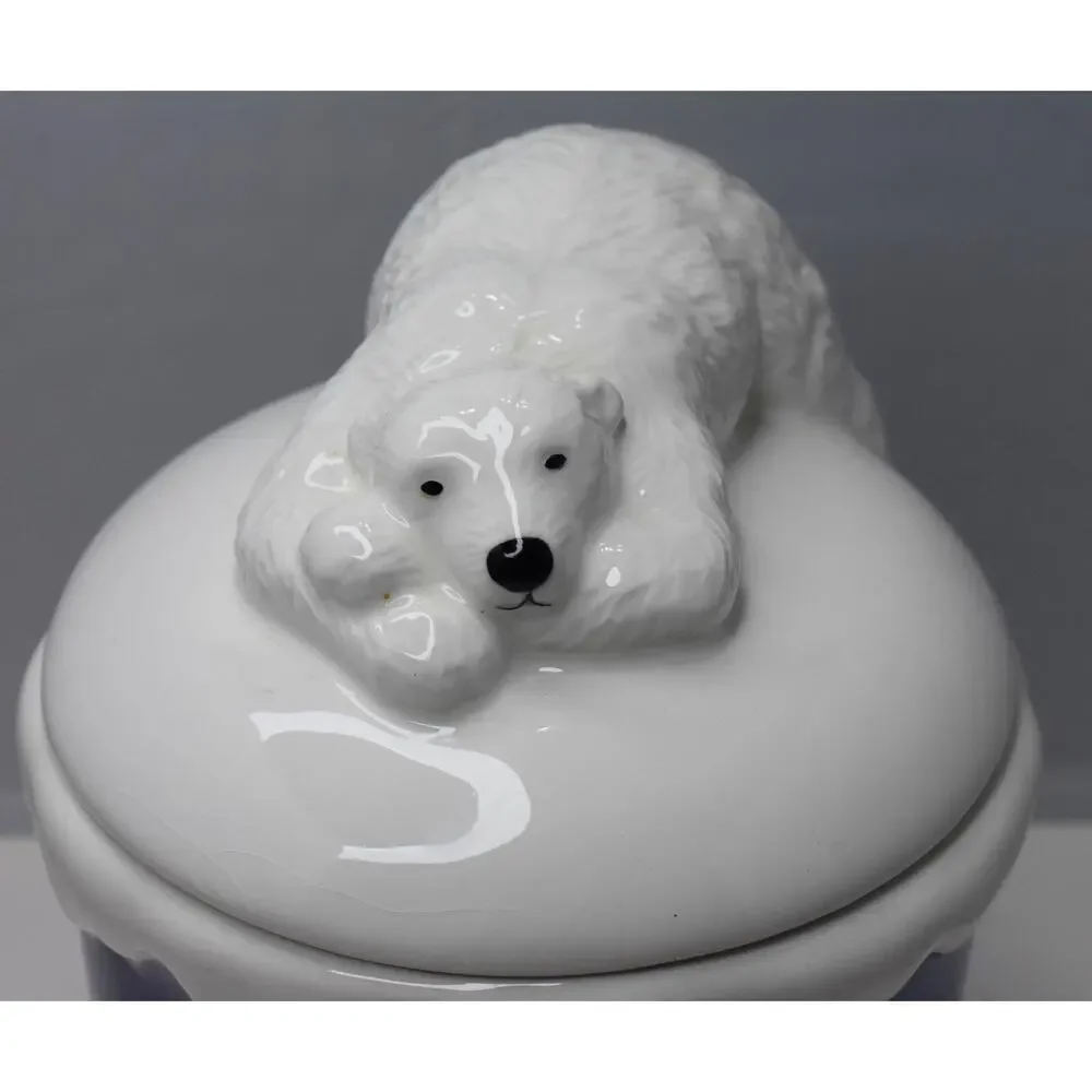 COLLECTIBLE LIMITED EDITION COCA COLA ARCTIC WINTER POLAR BEAR COOKIE JAR